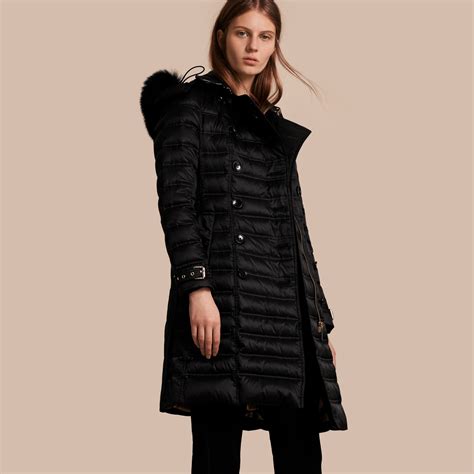 burberry puffer coat with fur trim|burberry puffer coat outlet.